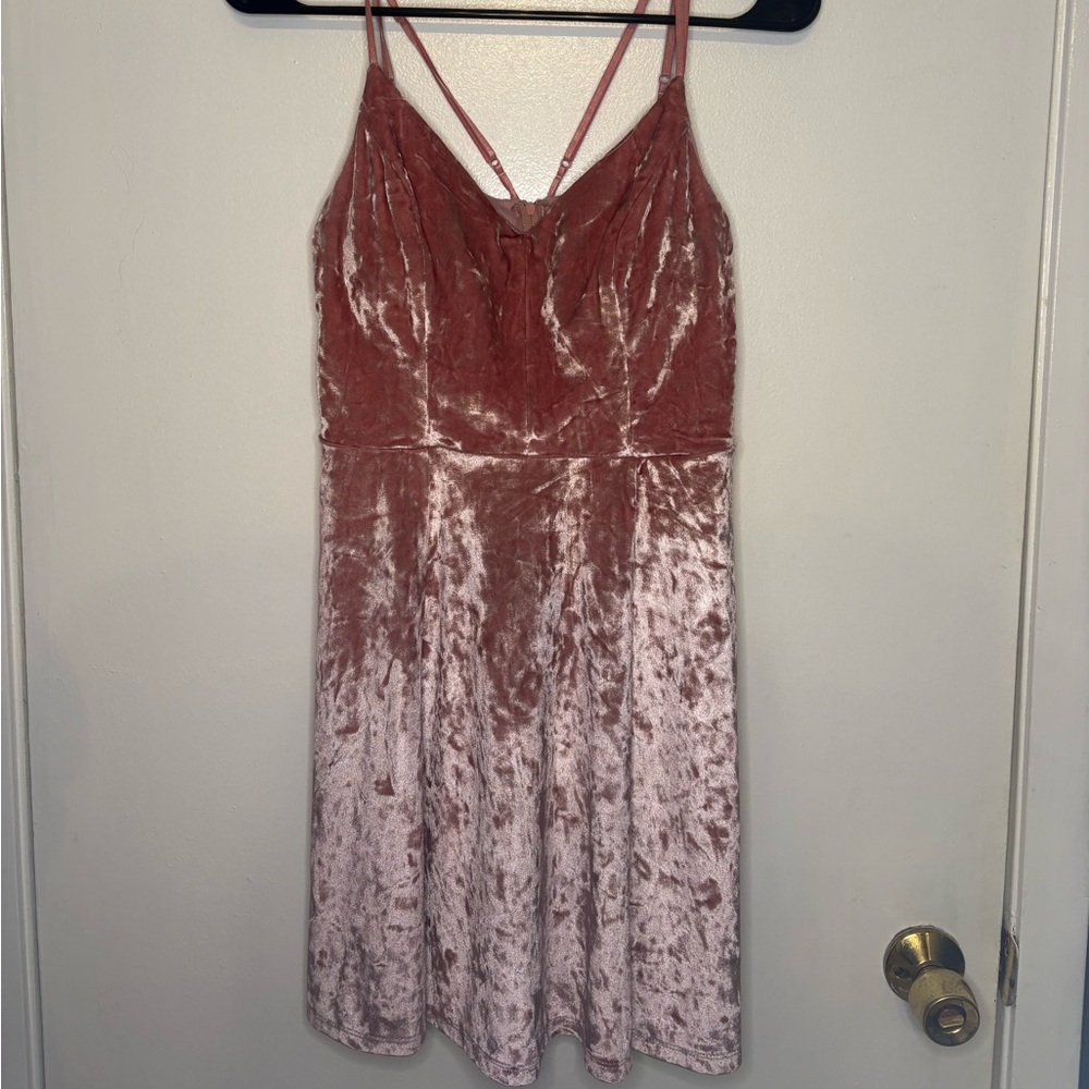 Elegant Pink Velvet Dress size small